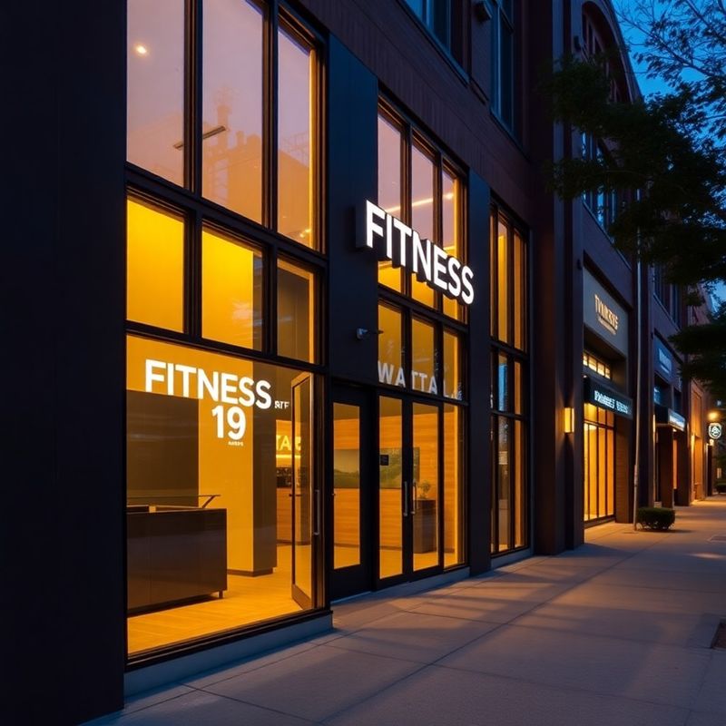 Editorial exterior photograph of the Boutique Society studio at dusk with warm interior light